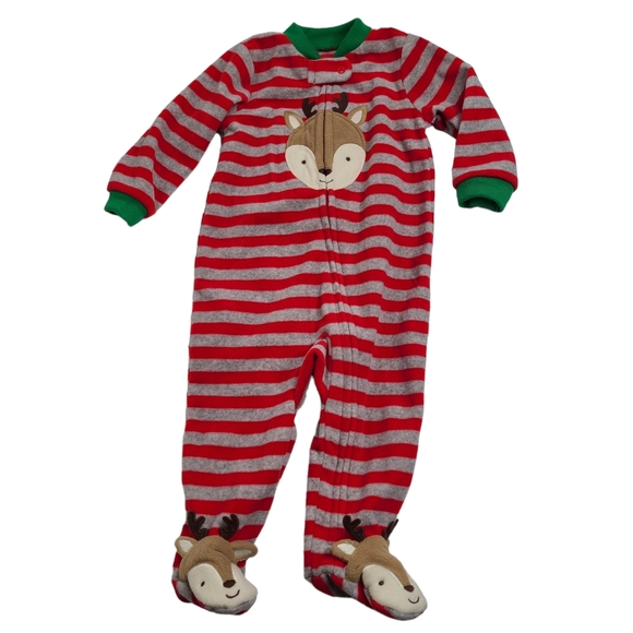 Just One You by Carter's Christmas Reindeer One Piece Sleep Playsuit NWT Size 6M - Picture 1 of 10